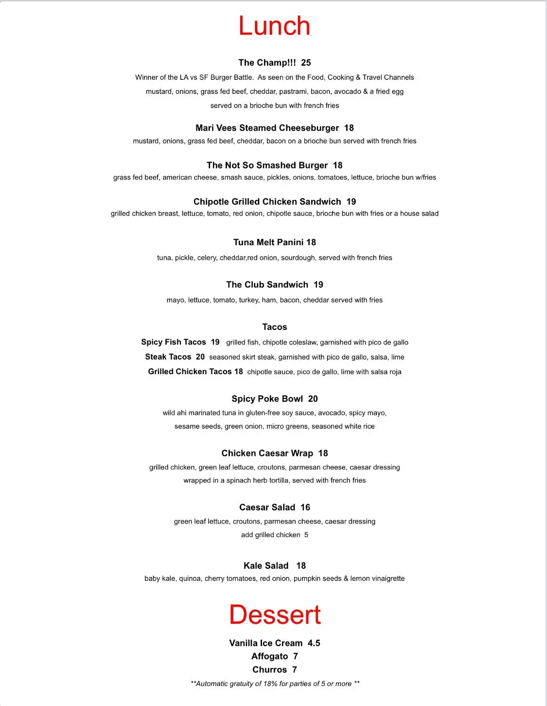 Menu 4