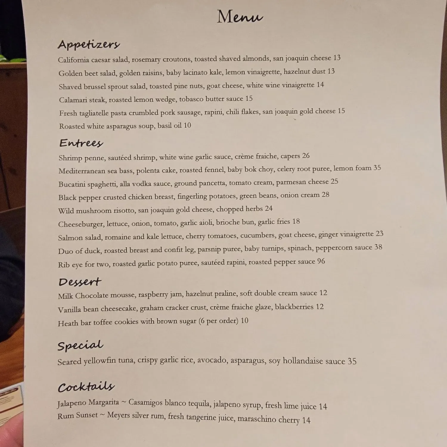 Menu 2