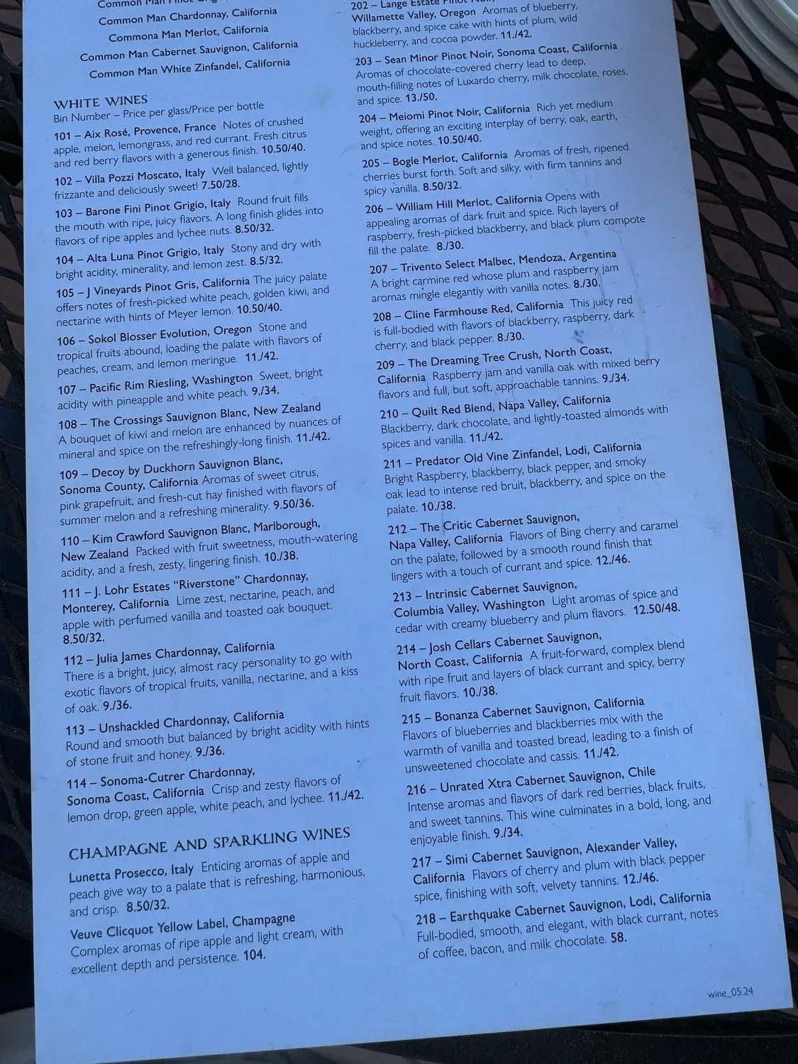 Menu 4