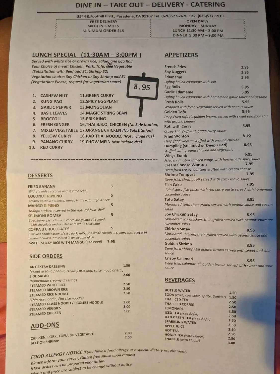 Menu 1