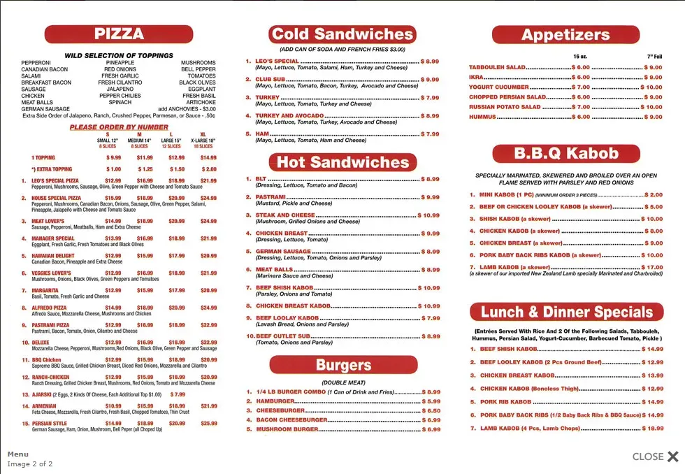 Menu 1