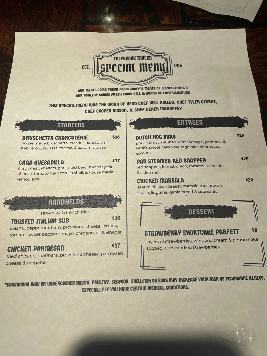 Menu 1