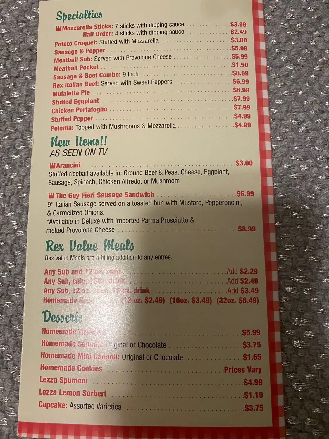 Menu 1