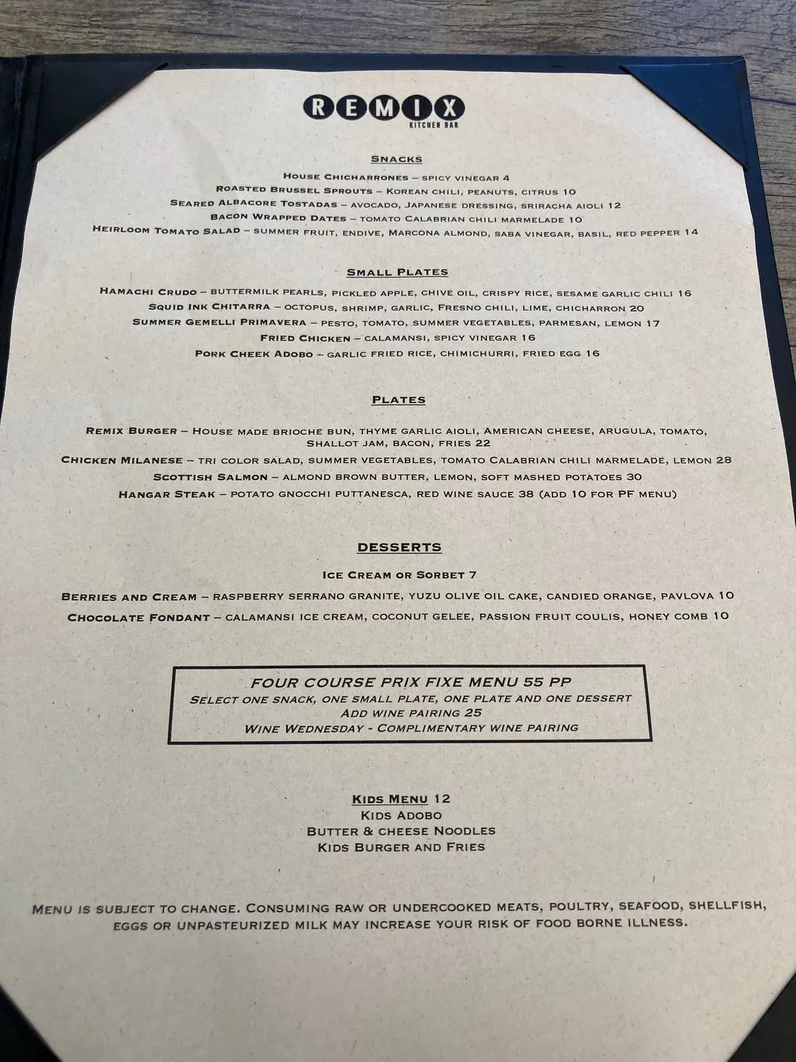 Menu 1