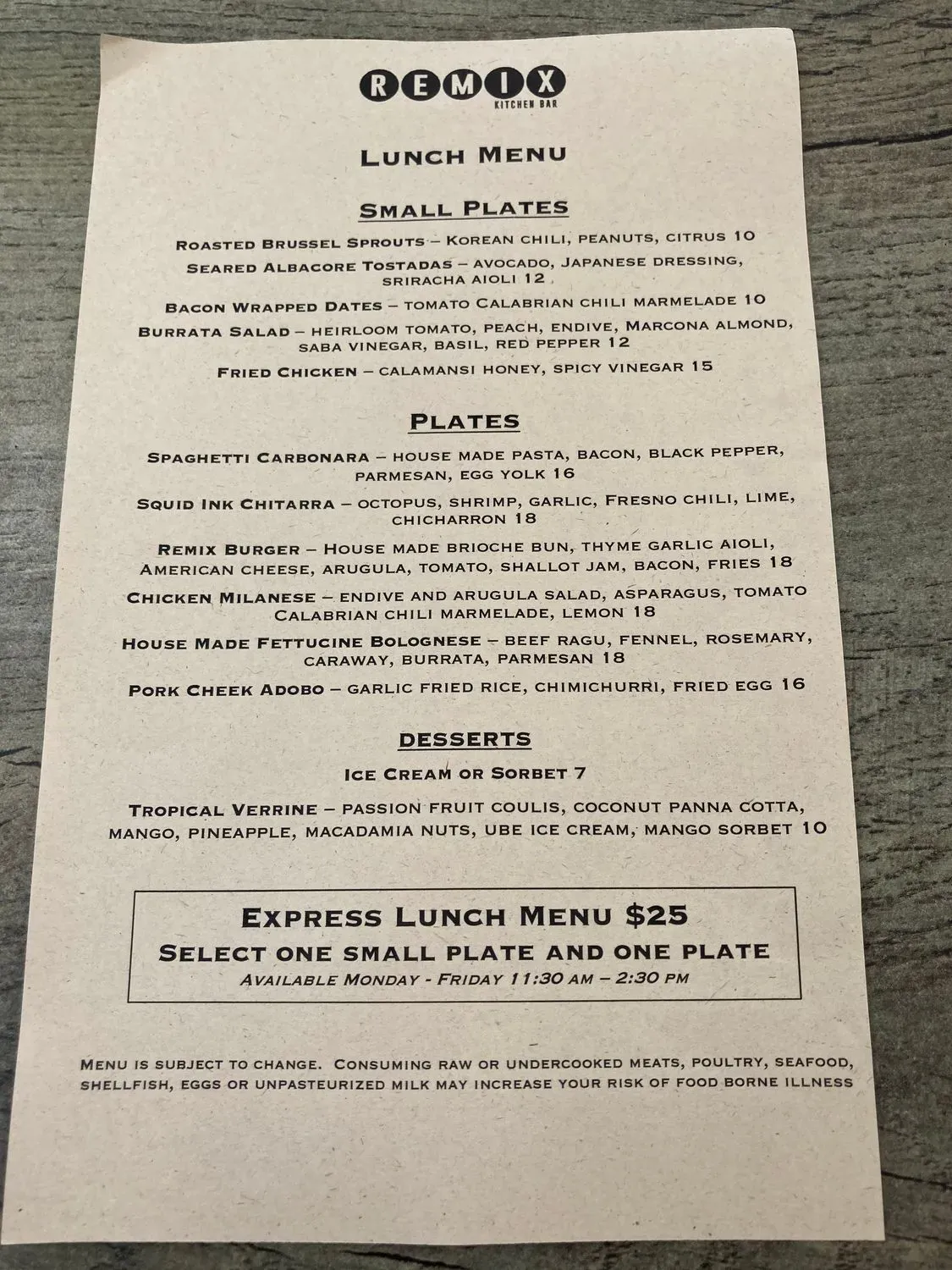 Menu 2