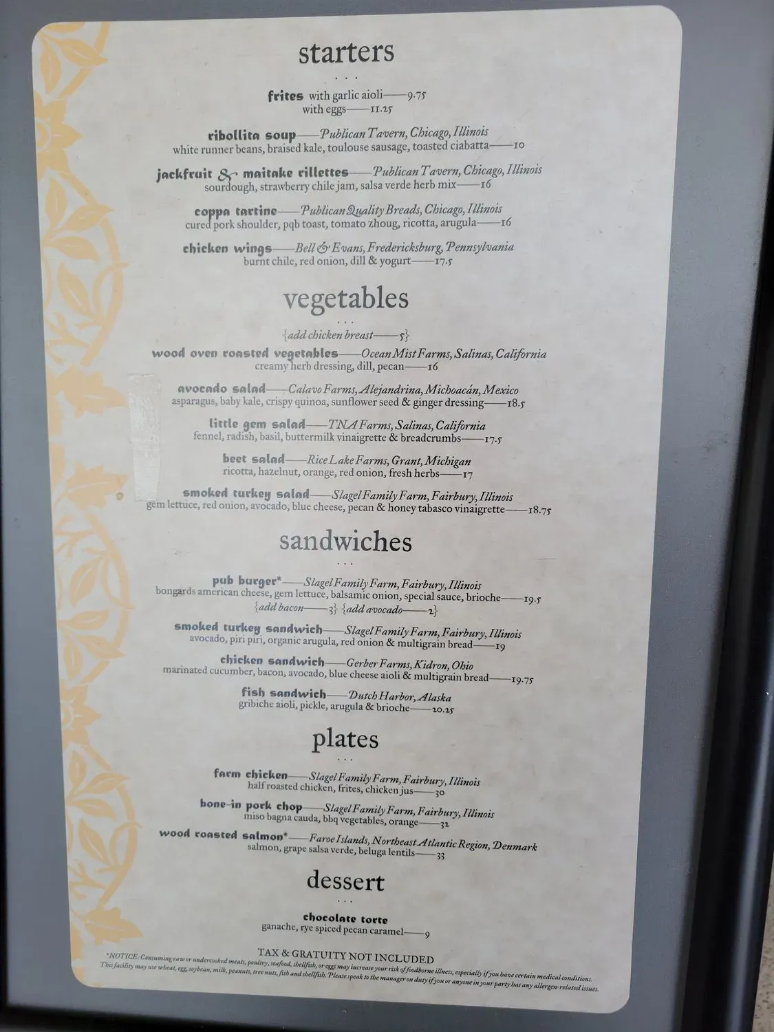 Menu 1