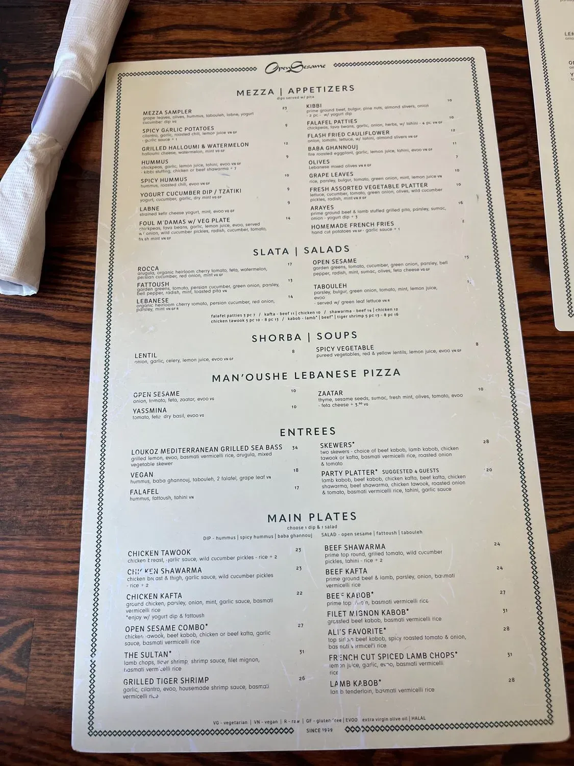 Menu 2