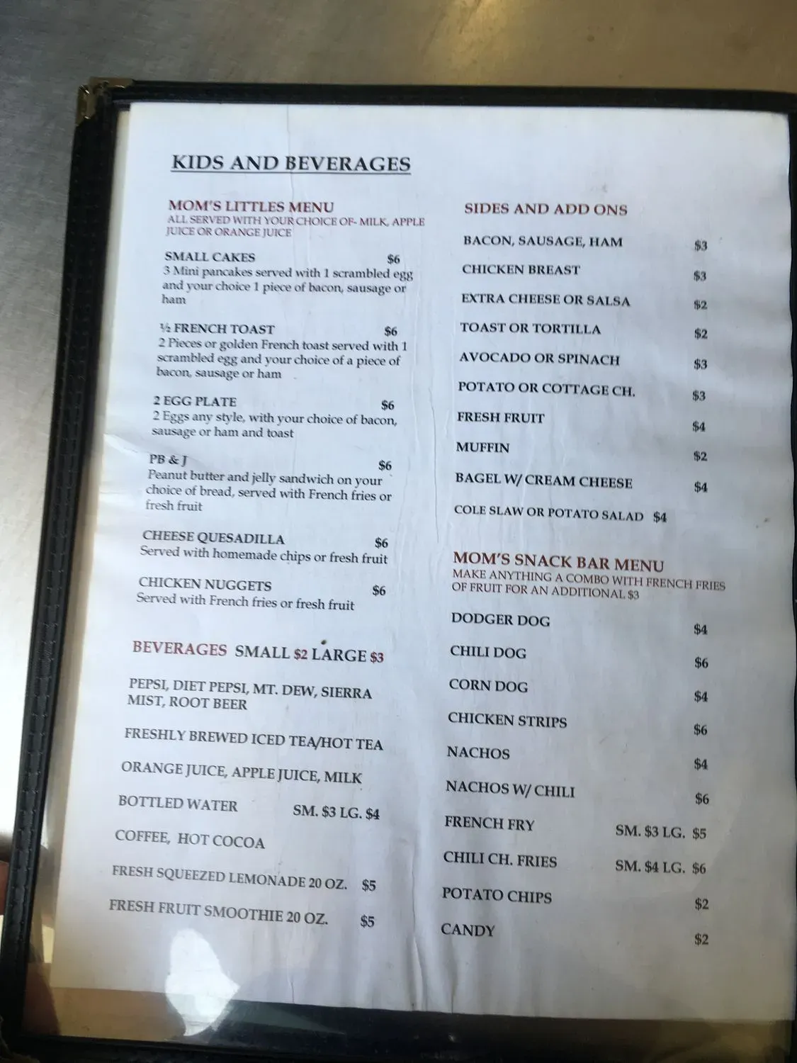 Menu 5