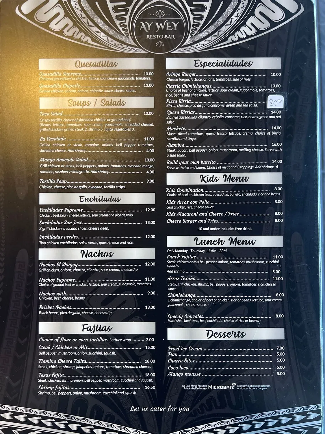 Menu 1