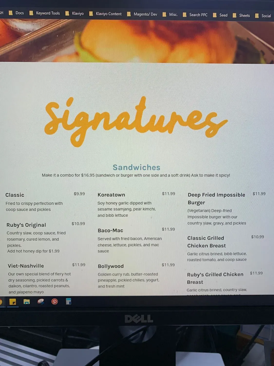 Menu 6