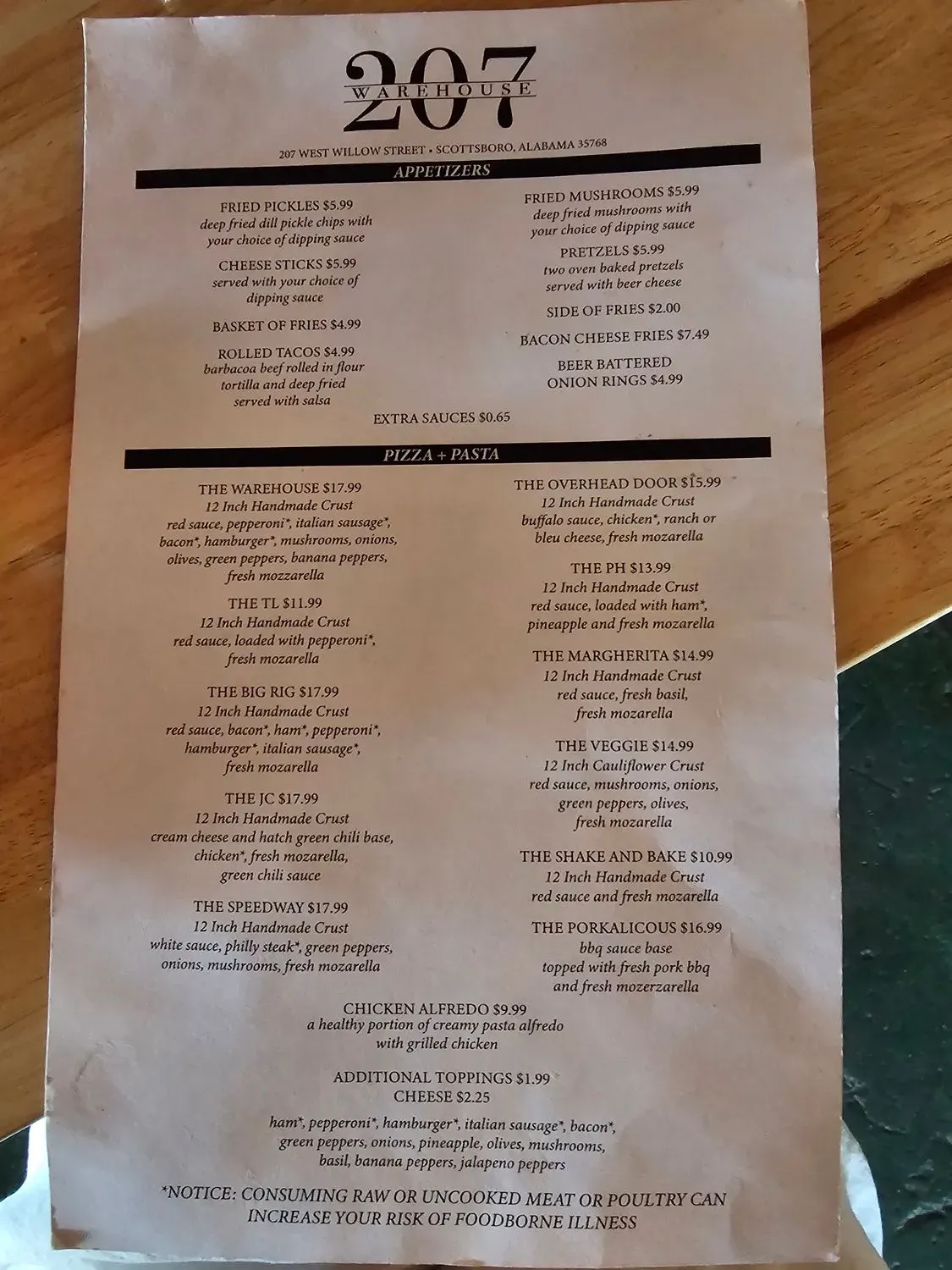 Menu 5