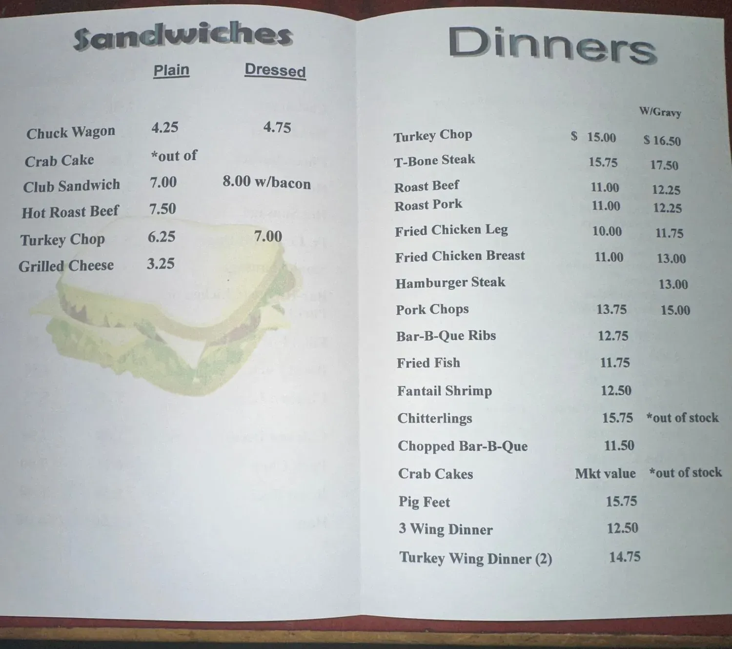 Menu 1