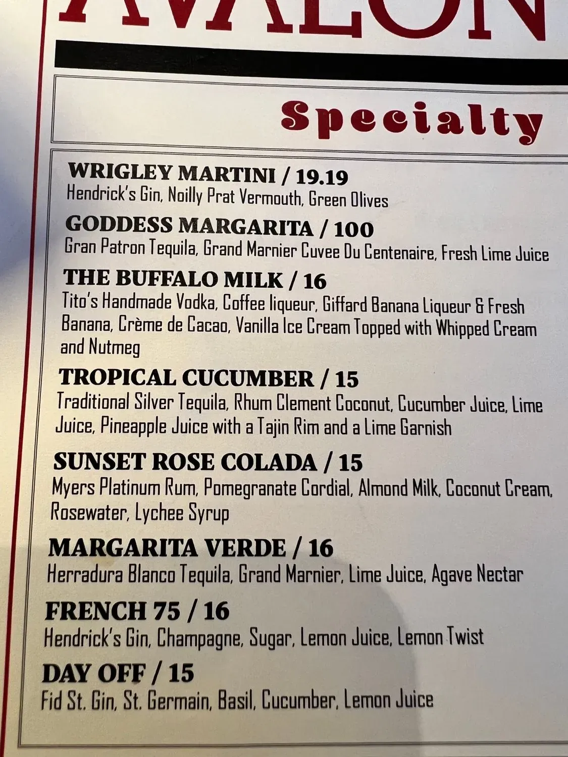 Menu 5