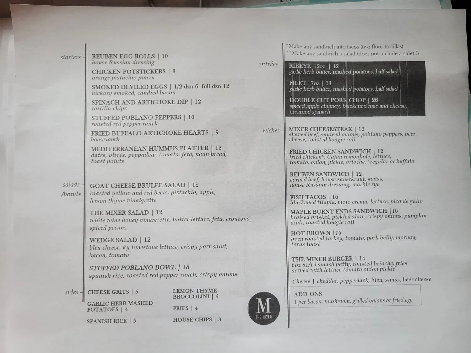 Menu 1