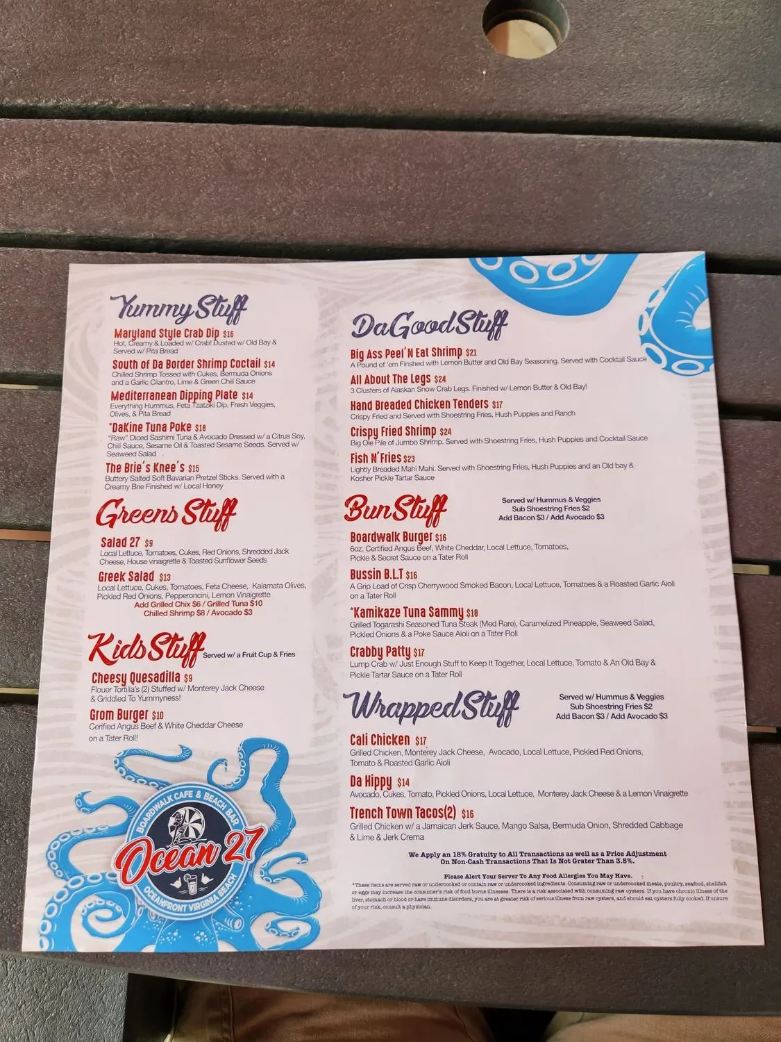 Menu 5