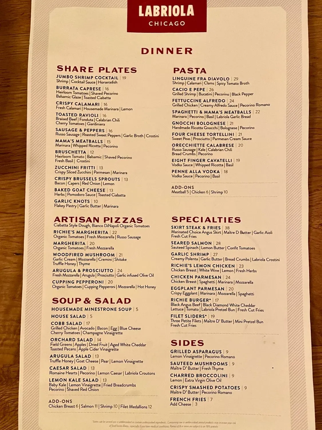 Menu 1