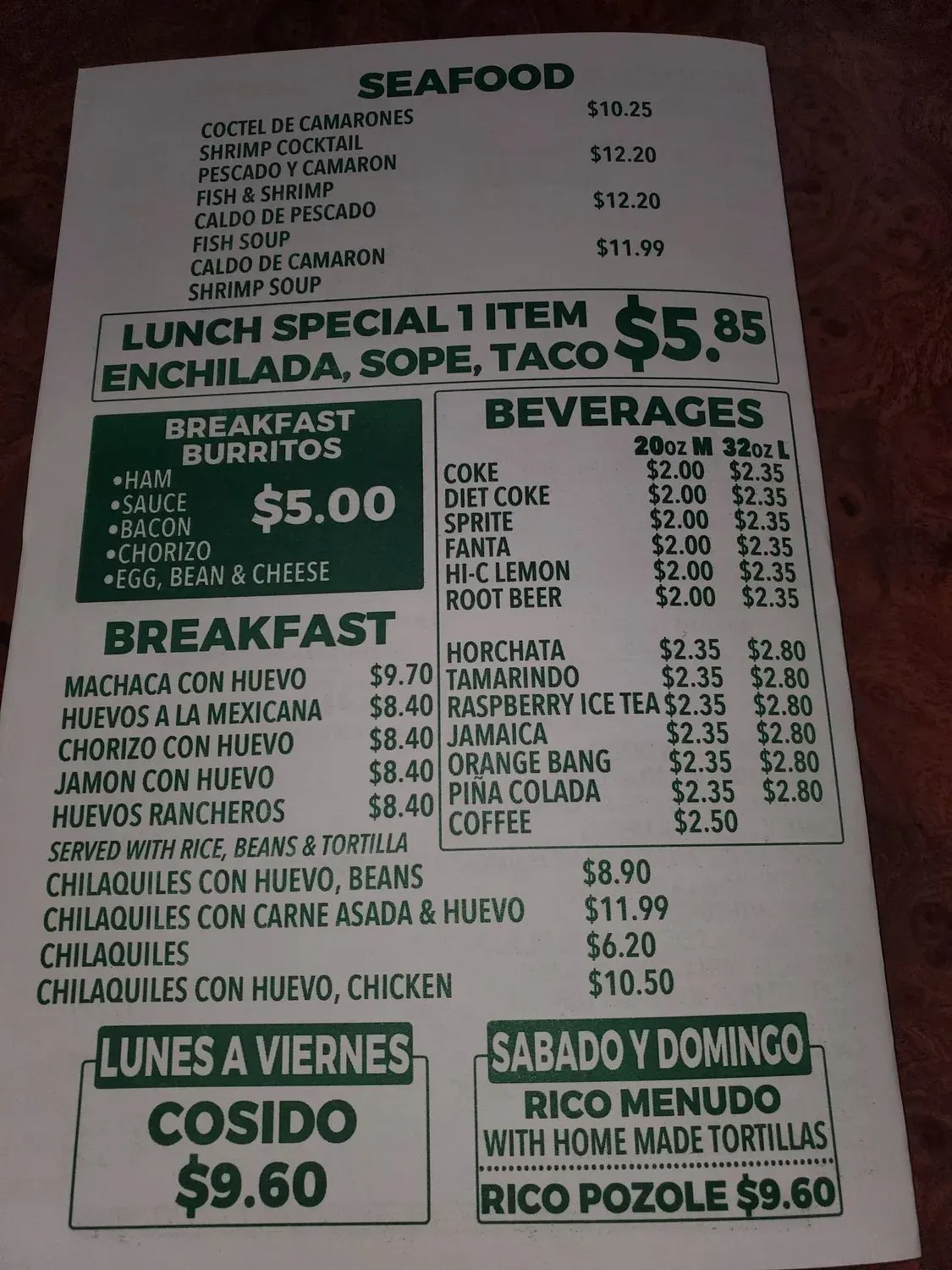 Menu 1