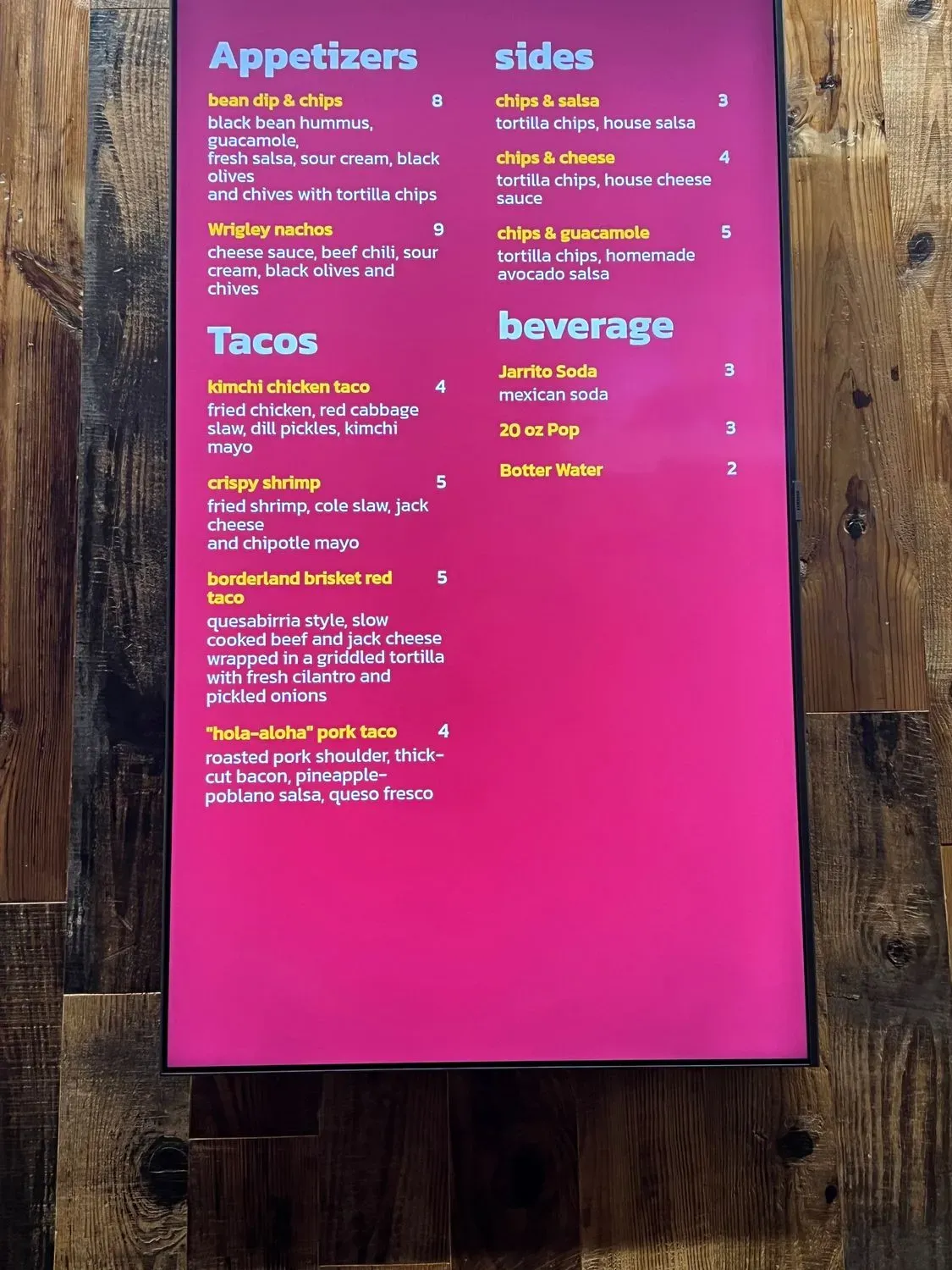 Menu 1