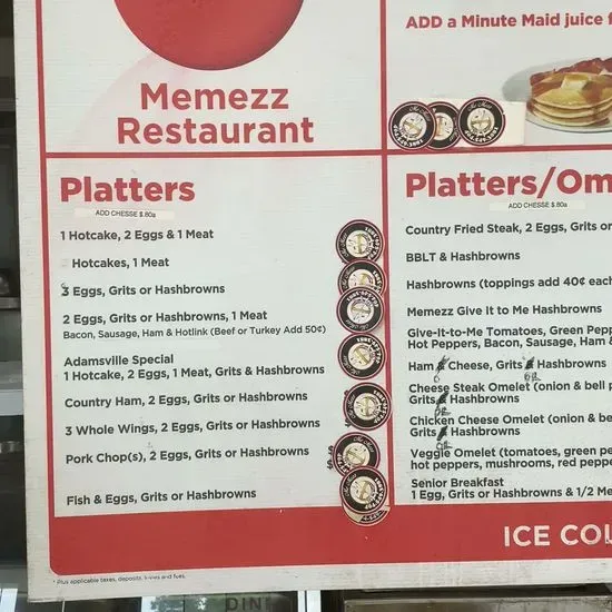 Memezz Restaurant Menu Atlanta, GA Checkle