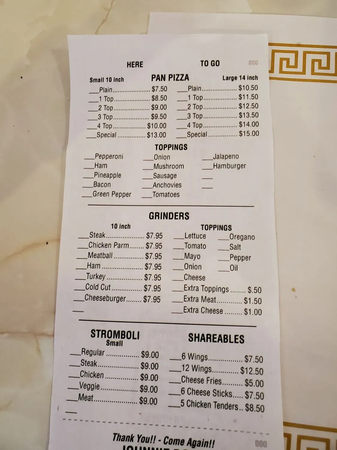 Menu 3