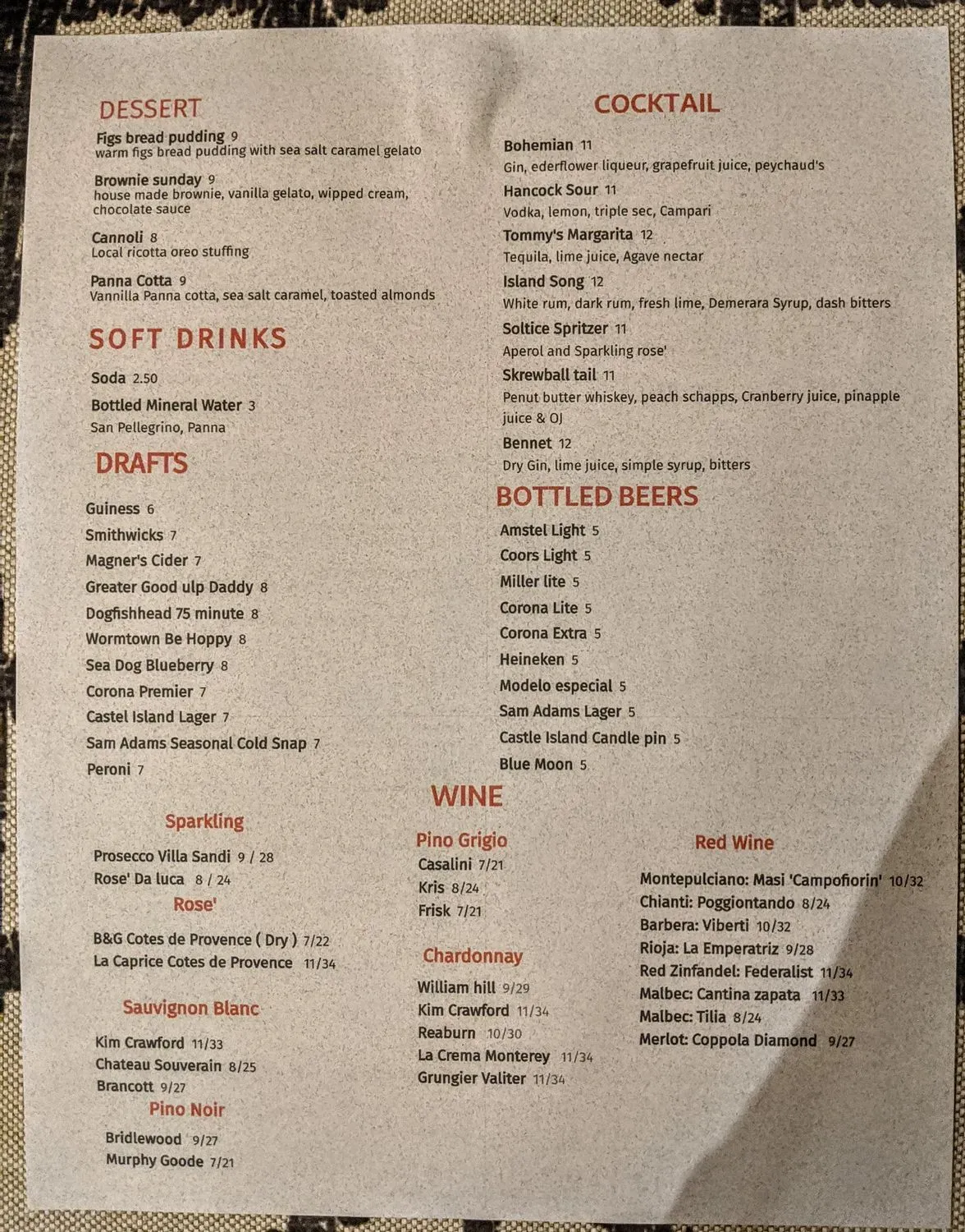 Menu 1