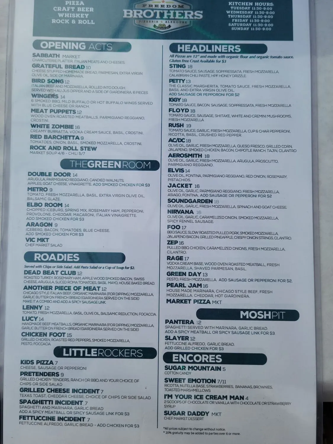 Menu 1