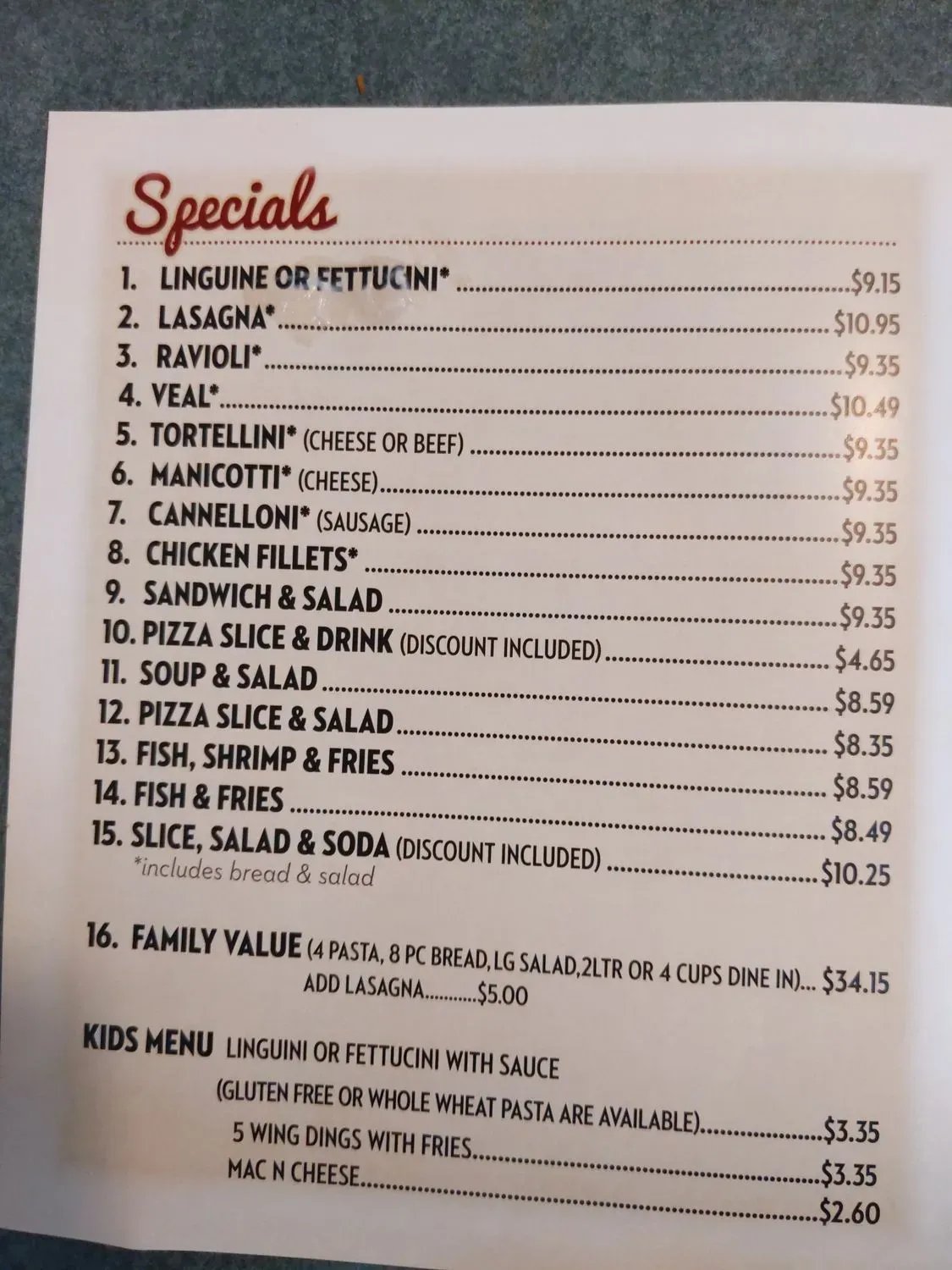 Menu 1