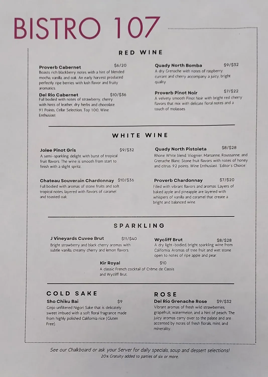 Menu 1