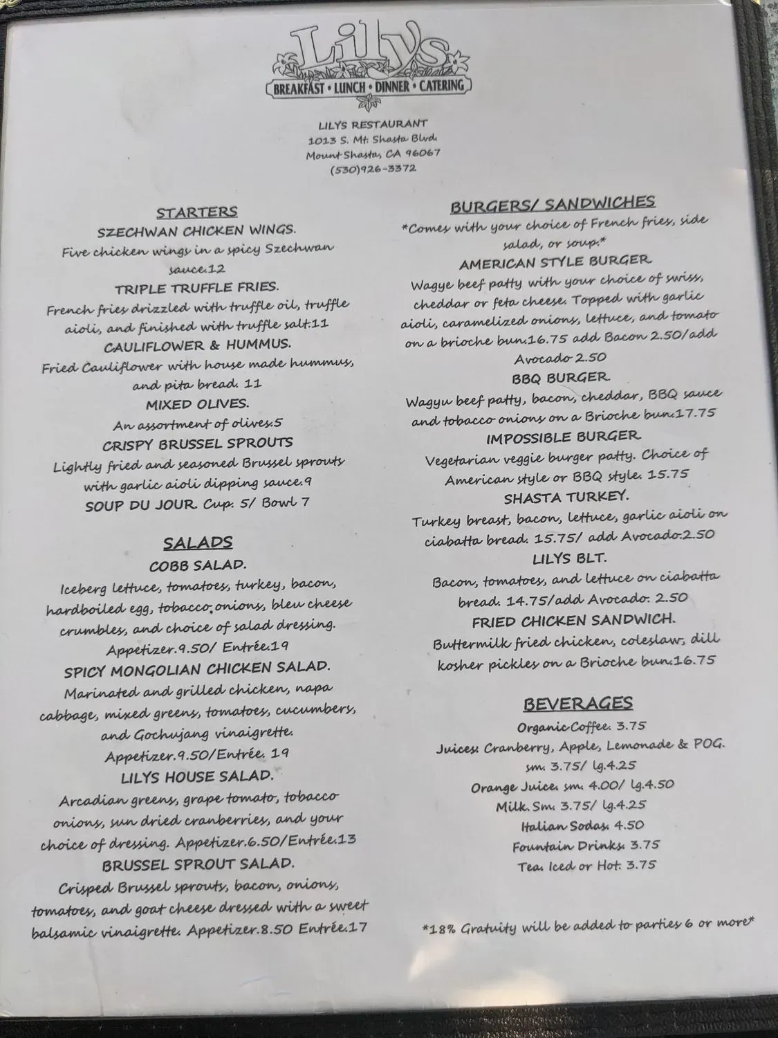 Menu 1