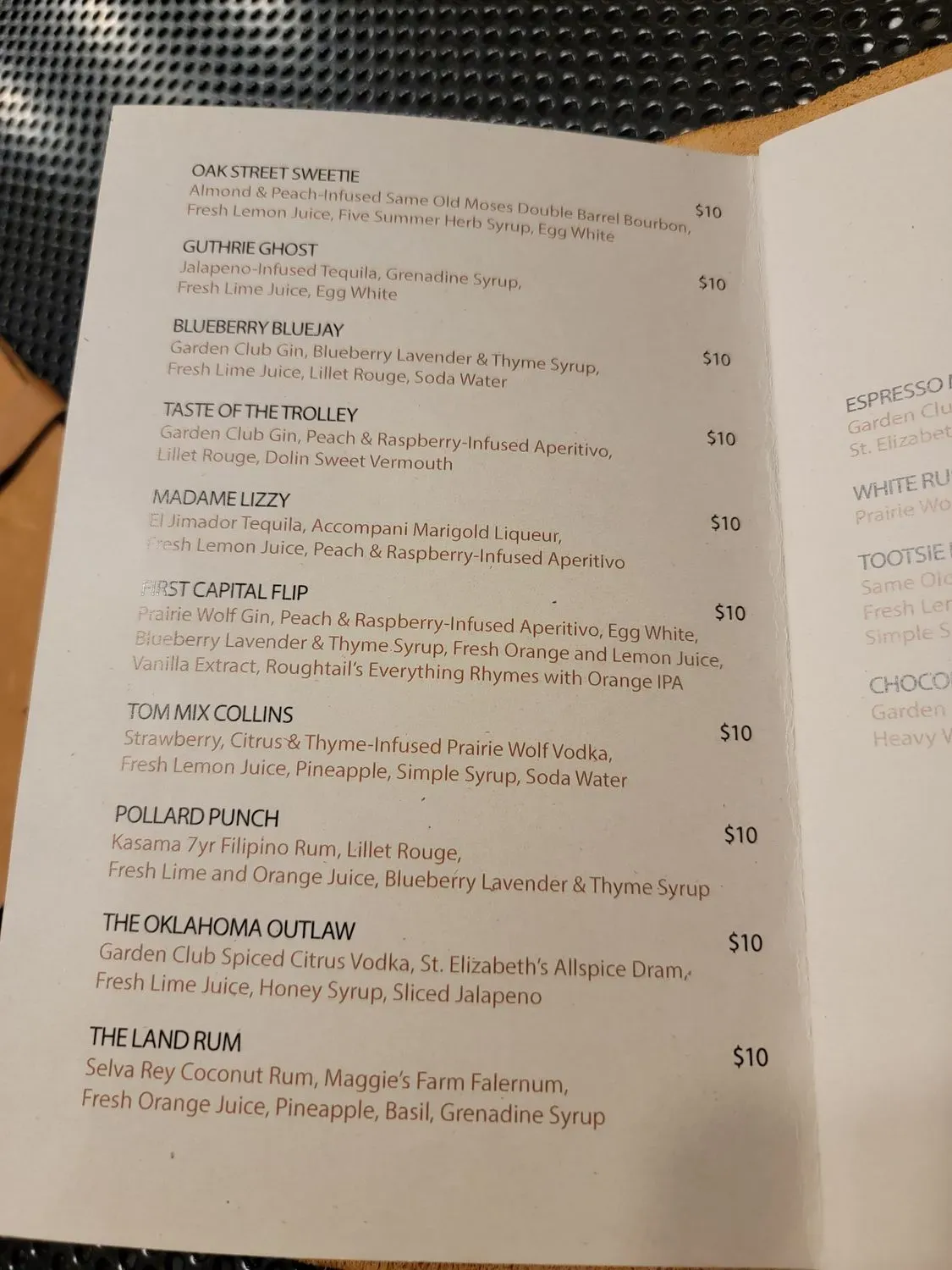 The Wander Inn Menu - Updated November 2025