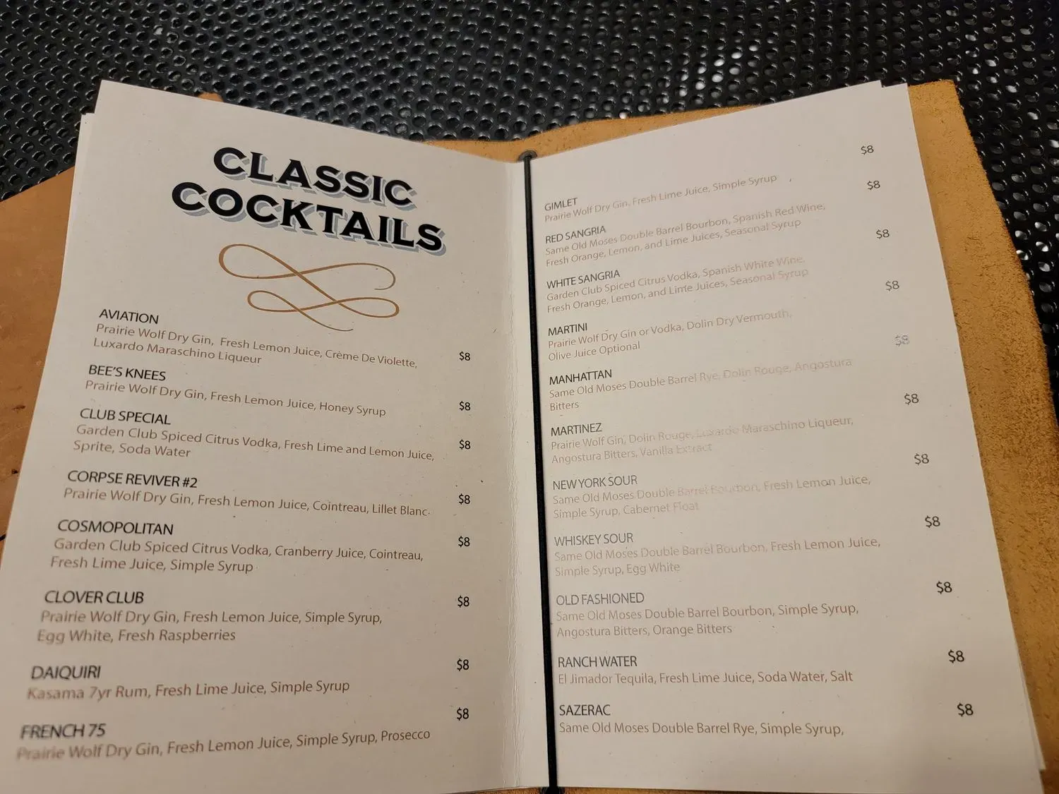 The Wander Inn Menu - Updated November 2025