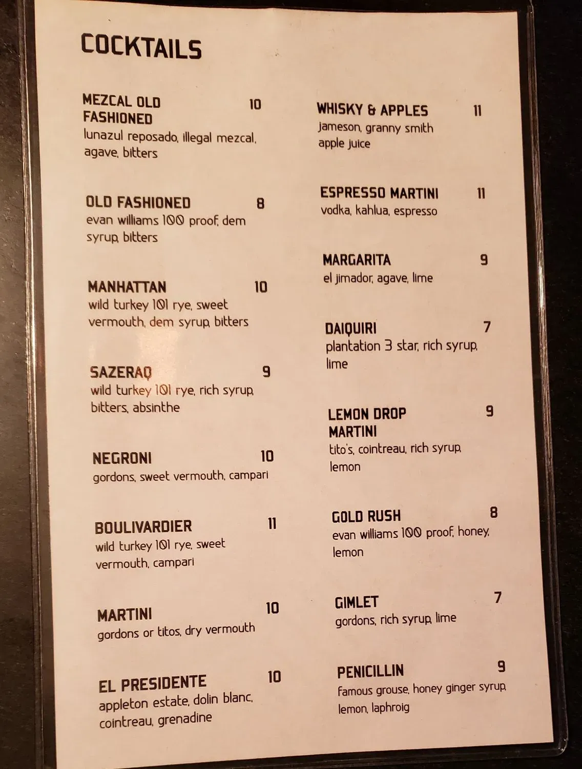 Menu 1