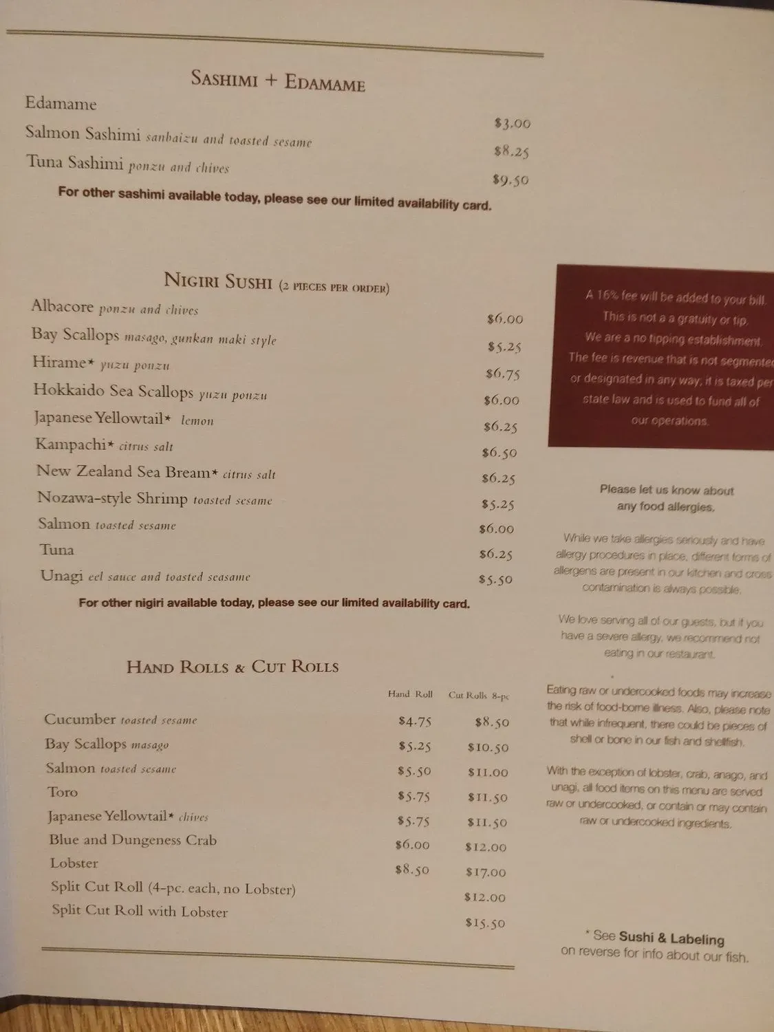 Menu 6