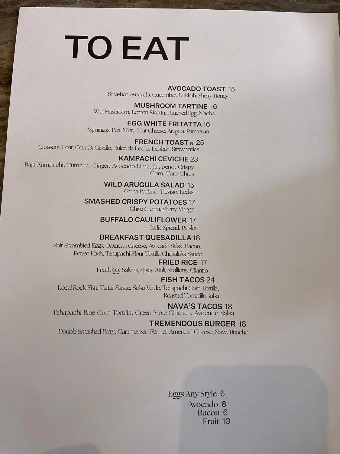 Menu 1