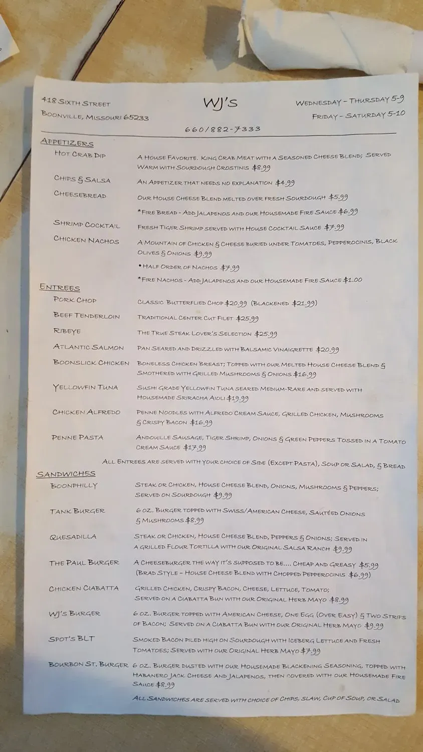 Menu 2