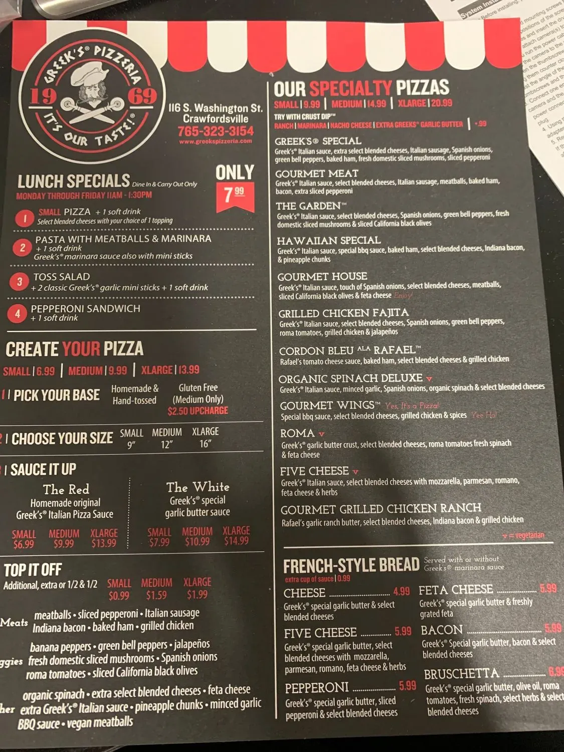 Menu 5