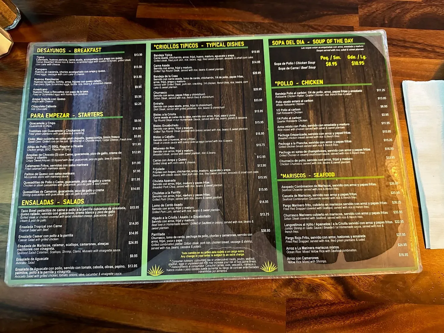 Menu 6