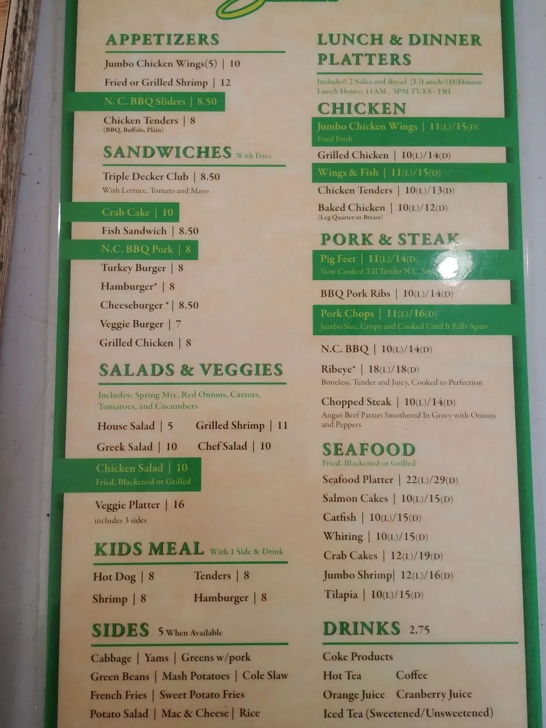 Menu 3