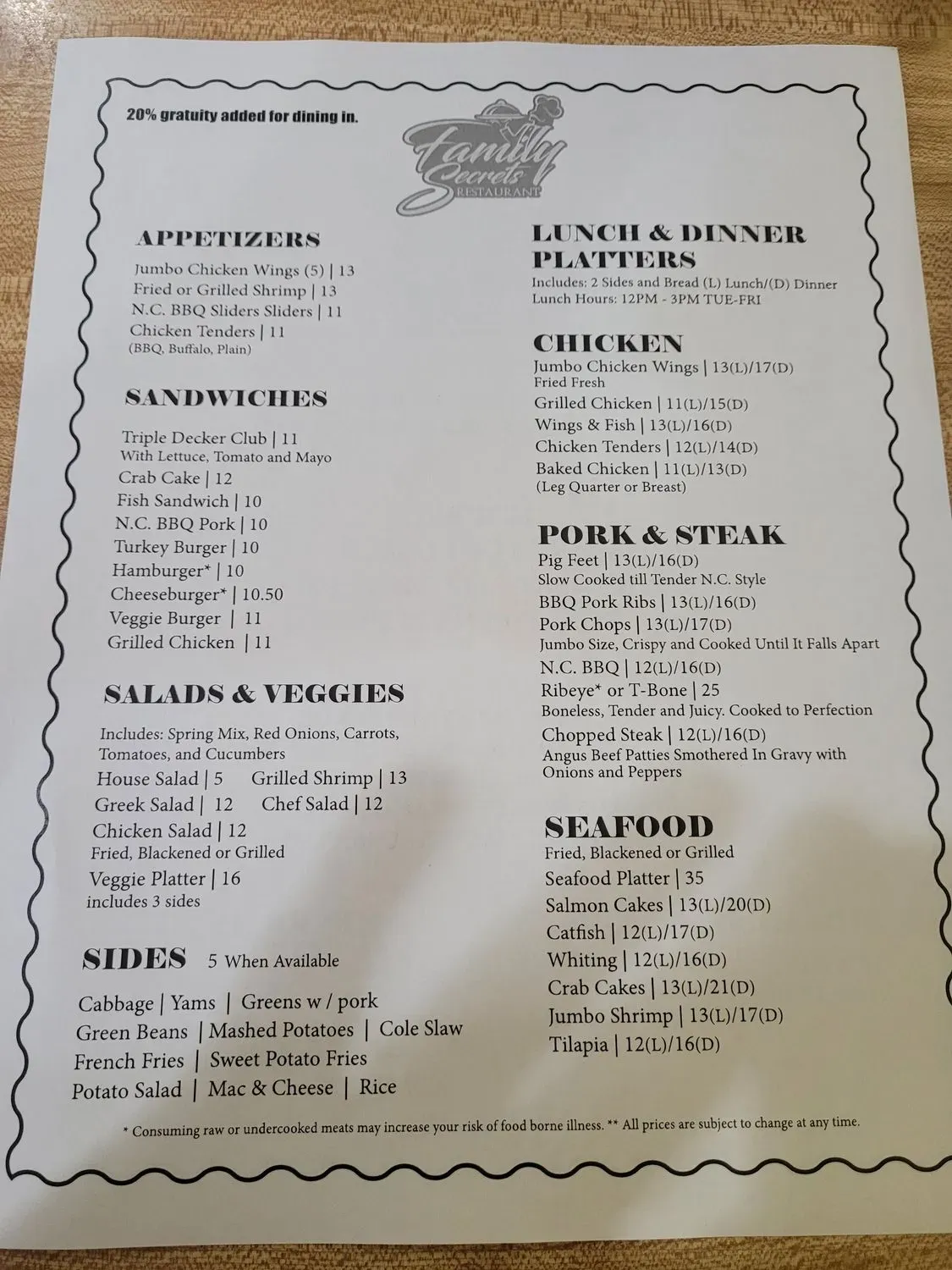 Menu 1