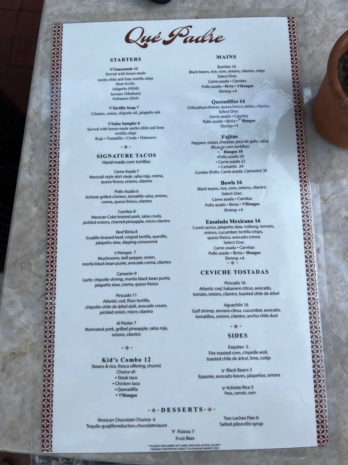 Menu 6