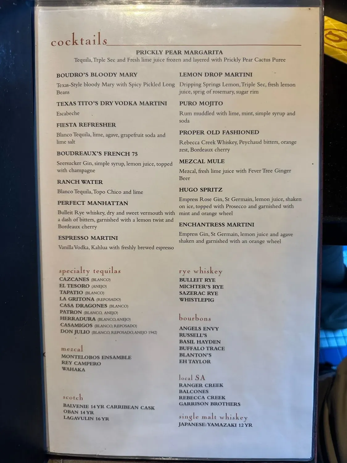 Menu 6