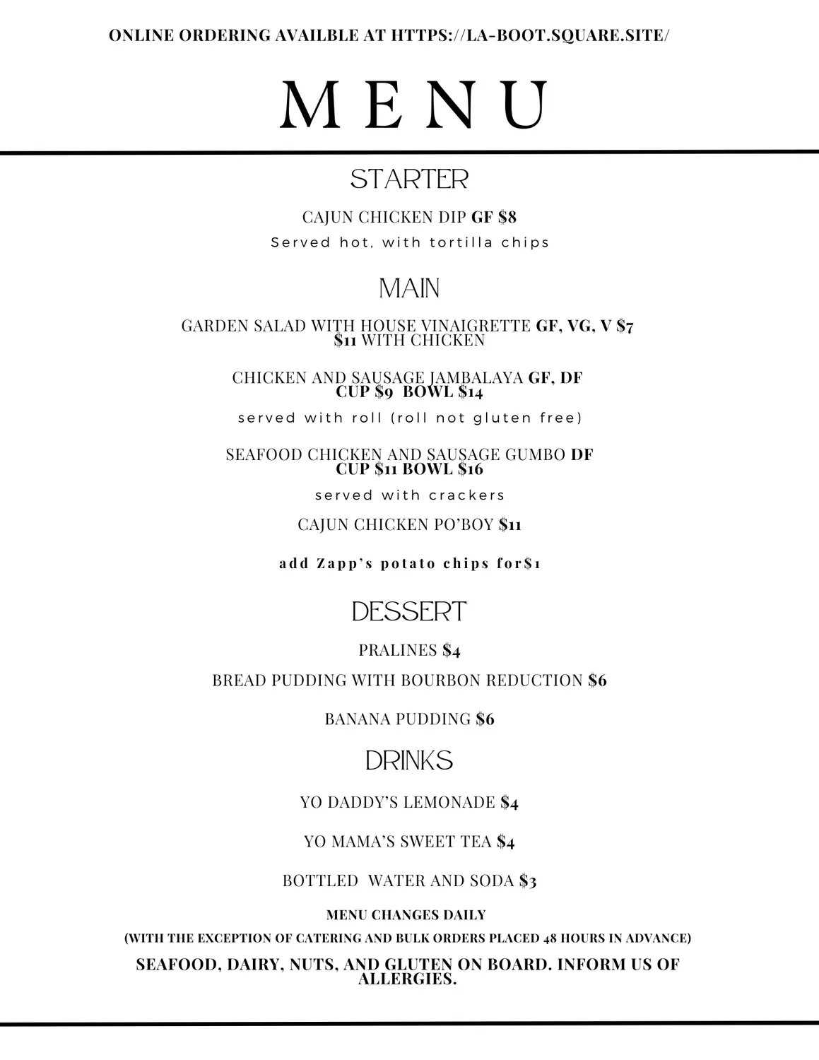 Menu 1