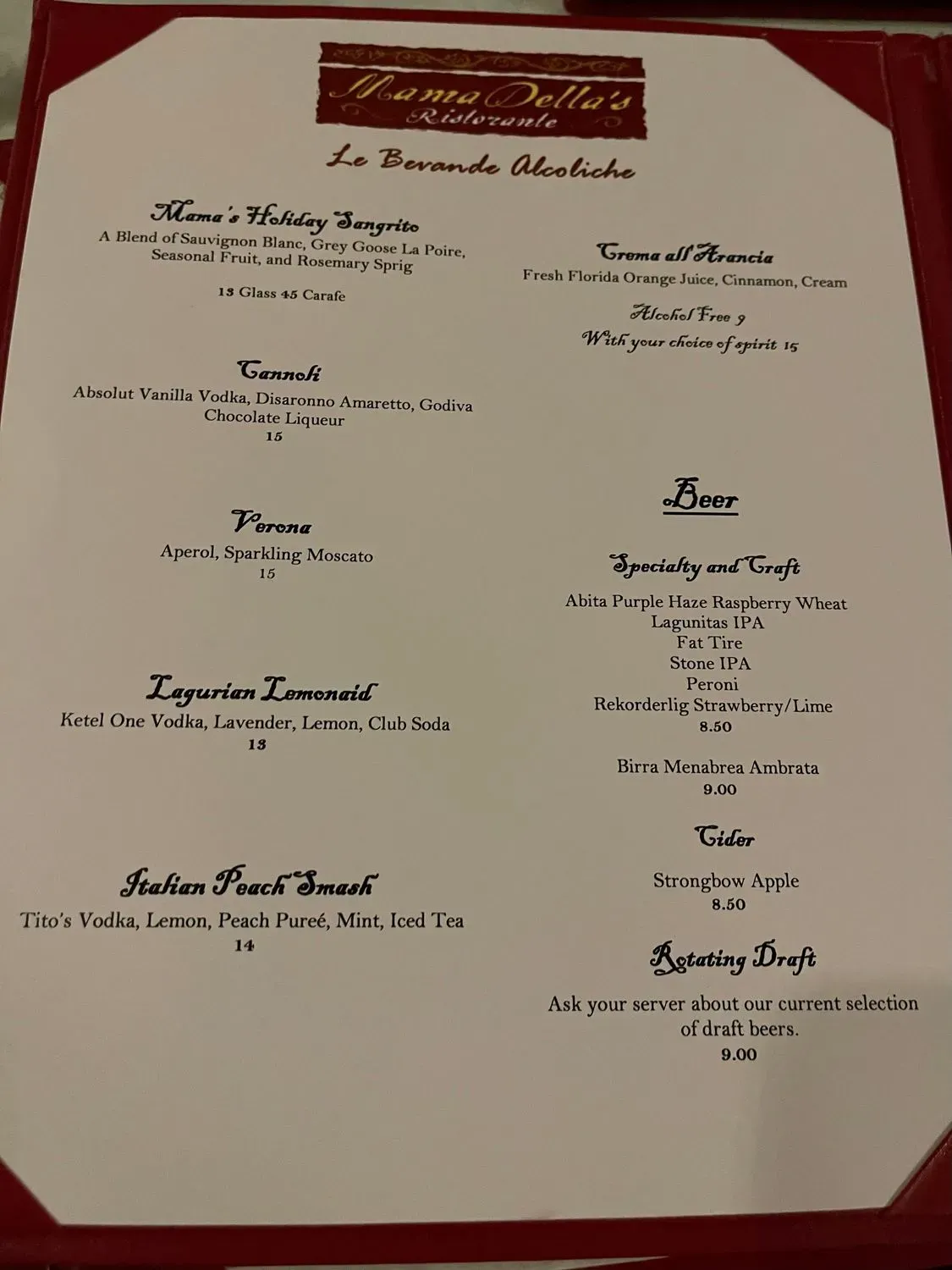 Menu 1