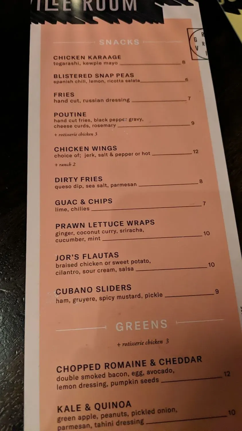 Menu 5