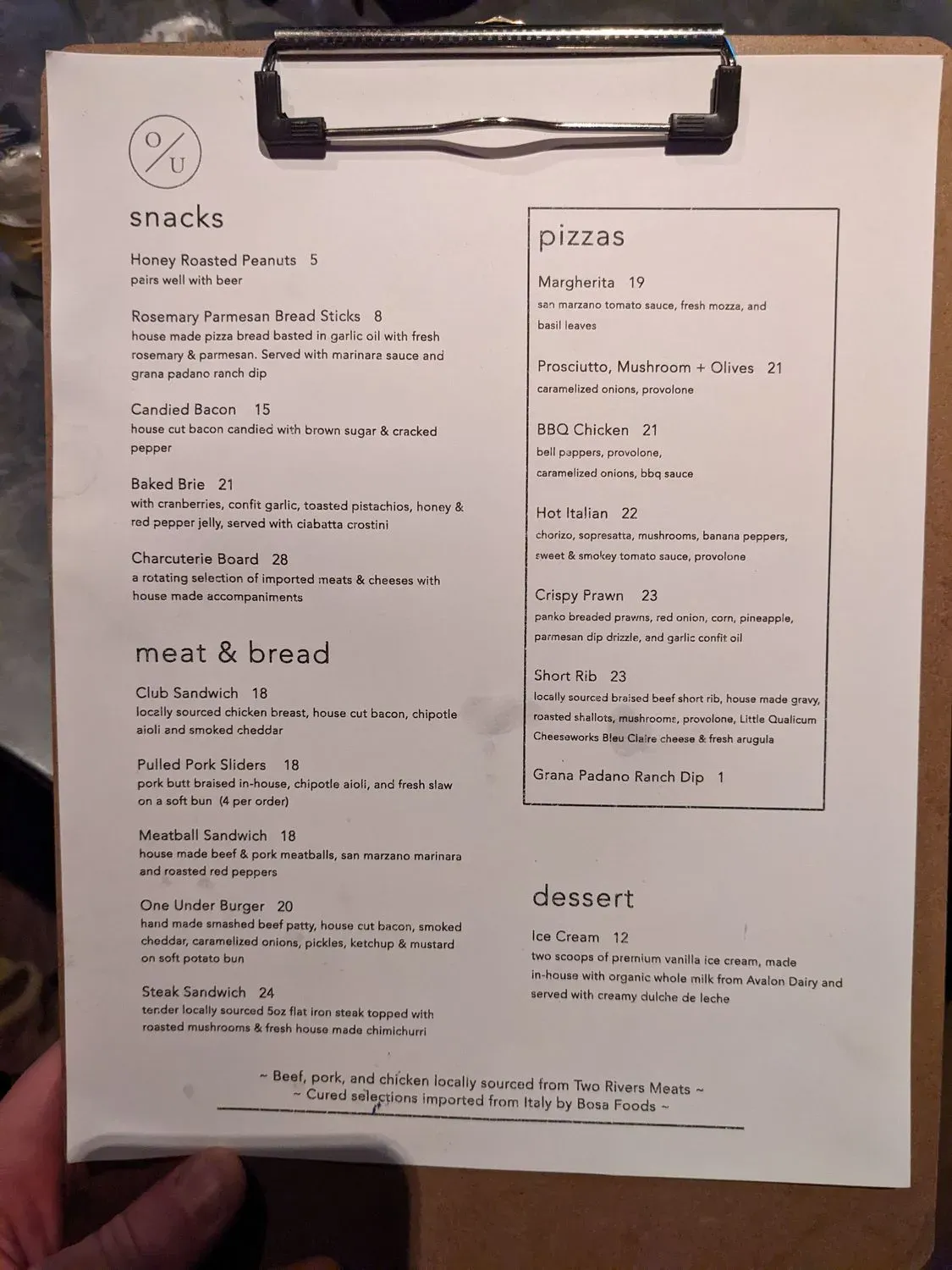 Menu 1