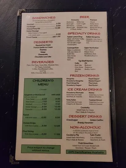 Menu 1