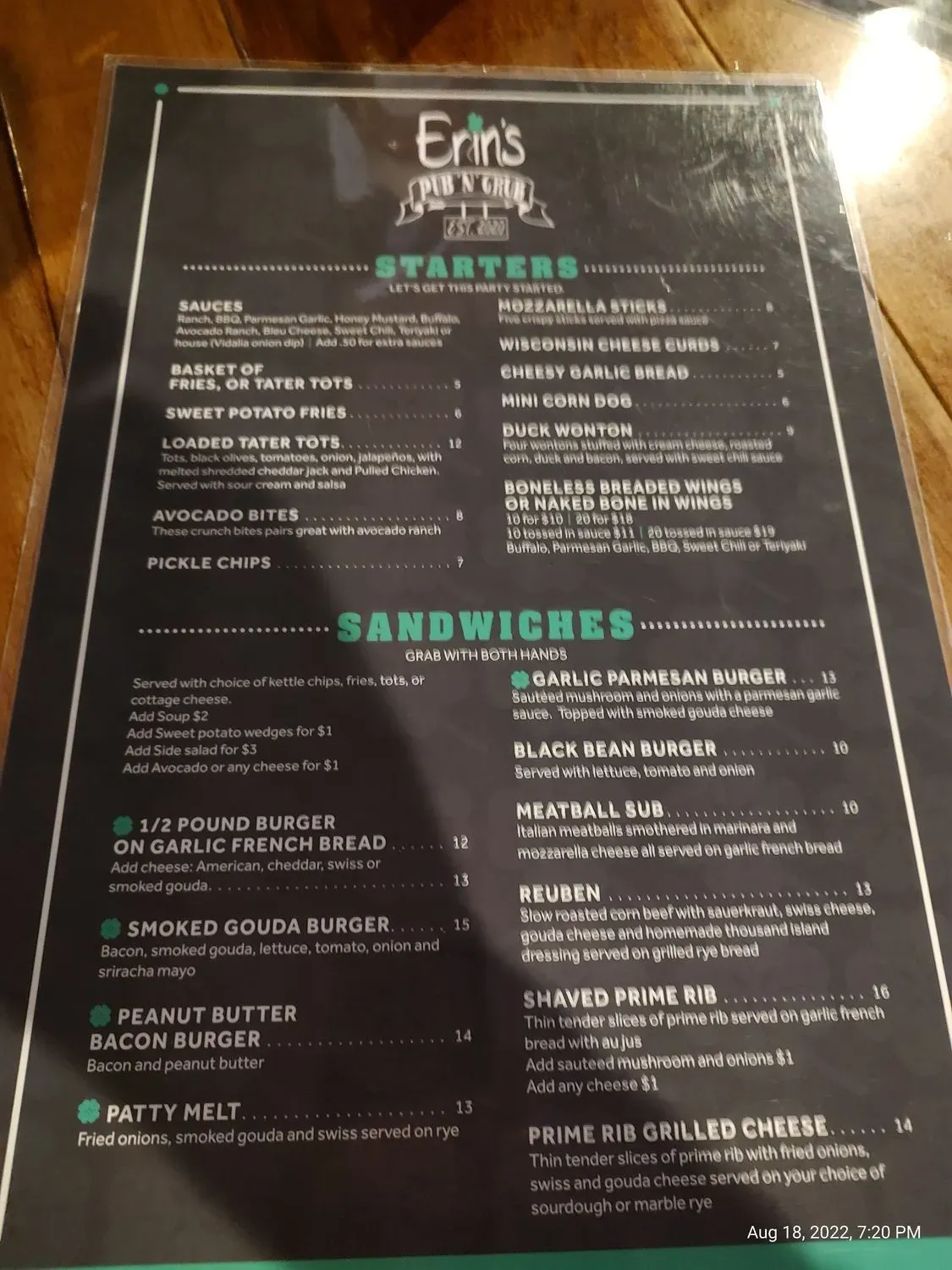 Menu 1