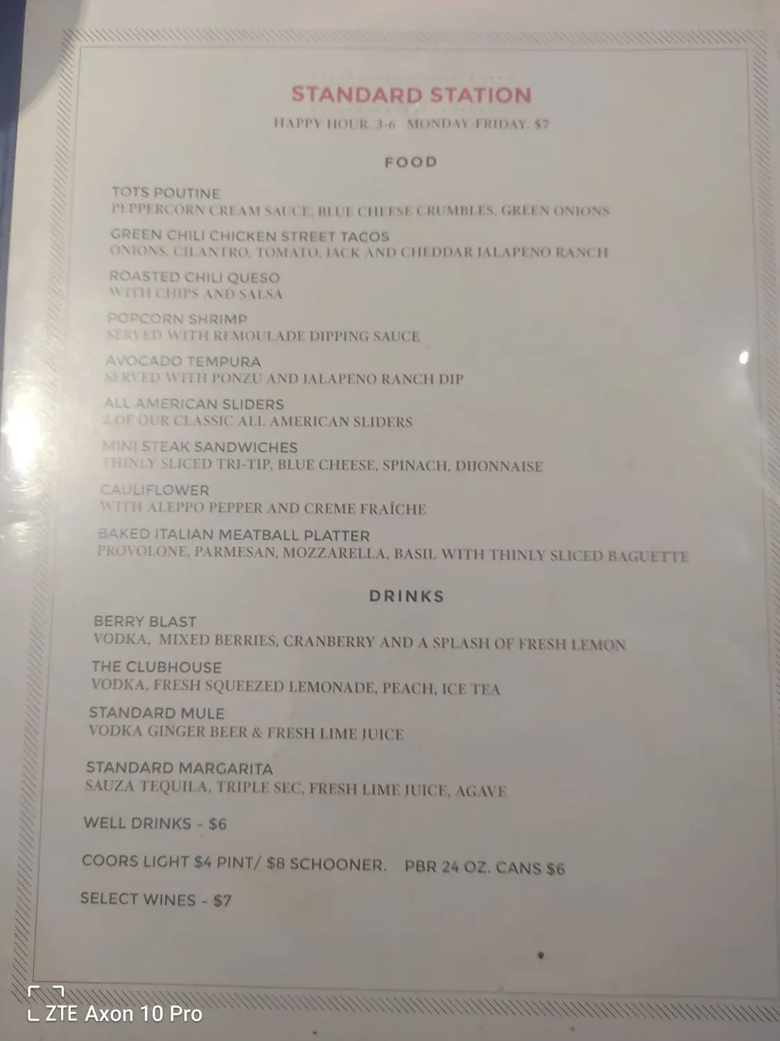 Menu 5