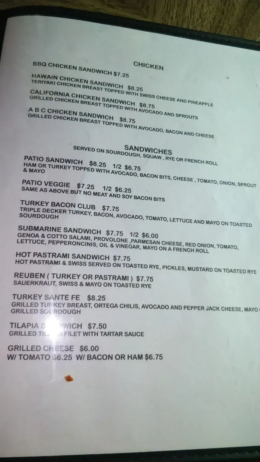 Menu 1