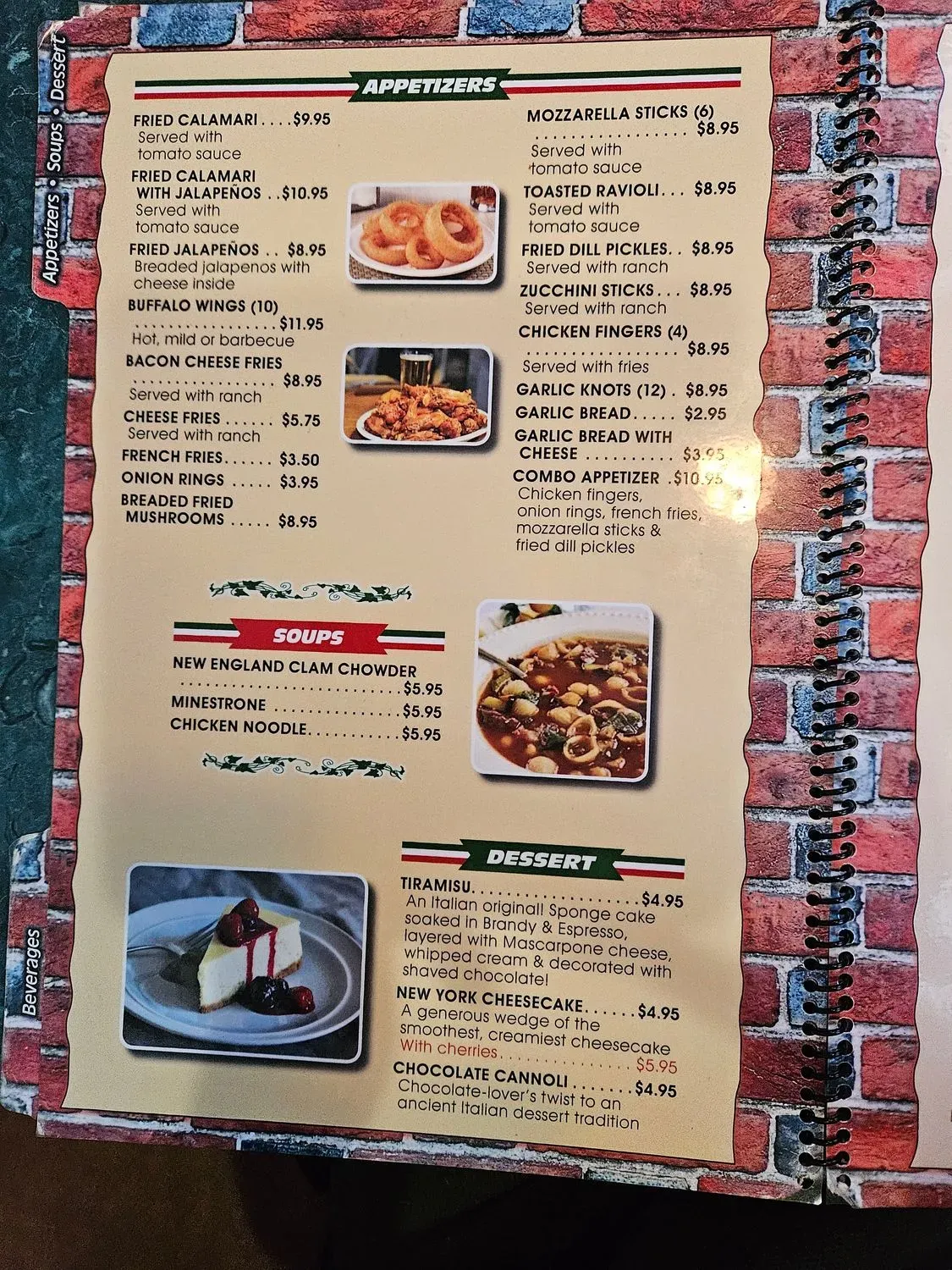 Brothers Italian Restaurant Menu - Updated November 2025